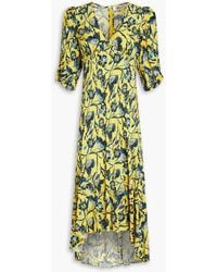 Diane von Furstenberg - Tati midikleid aus crêpe de chine mit floralem print - Lyst