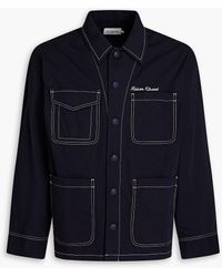 Maison Kitsuné - Field jacket aus baumwolle mit stickereien und kontrastnähten - Lyst