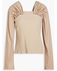 Mother Of Pearl - Tm Lyocell-paneled Stretch-cotton Jersey Top - Lyst