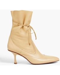 Zimmermann - Tie-detailed Leather Ankle Boots - Lyst