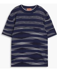 Missoni - Striped Jacquard-knit T-shirt - Lyst