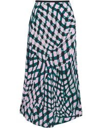 Diane von Furstenberg Mae Leopard-print Crepe Midi Skirt - Pink