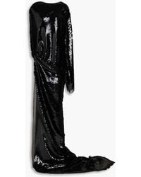 Rick Owens - Edfu Twisted Sequined Silk-voile Gown - Lyst