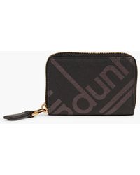 Dunhill - Logo-print Faux Textured-leather Coin Purse - Lyst