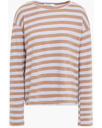 Stateside Striped Cotton-jersey Top - Multicolour