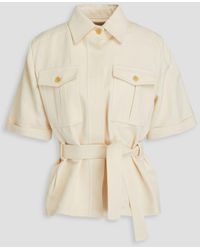 Giuliva Heritage - Pleated Silk And Linen-blend Shirt - Lyst
