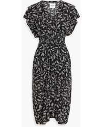 Isabel Marant - Almeya Pleated Printed Crepe Midi Dress - Lyst