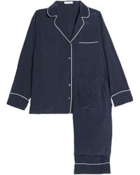 Equipment Avery Silk Pajama Set - Blue
