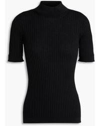 Versace - Ribbed Wool Mock-Neck Sweater - Lyst
