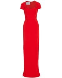 Stella McCartney Tie-back Ruched Crepe Gown - Red