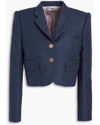 Thom Browne - Cropped Wool-flannel Blazer - Lyst