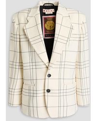 Marni - Checked Wool-Felt Blazer - Lyst