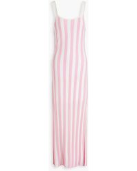 Solid & Striped - The Kimberly Striped Ribbed-knit Maxi Dress - Lyst