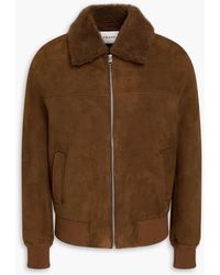 FRAME - Shearling Bomber Jacket - Lyst