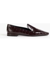 Loulou de Saison - Mona Croc-Effect Leather Loafers - Lyst