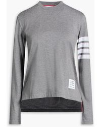 Thom Browne - Striped Cotton-Jersey Top - Lyst