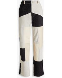 DEADWOOD - Phil Patchwork Leather Straight-leg Pants - Lyst
