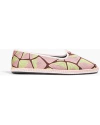 Emilio Pucci - Printed Twill Slippers - Lyst