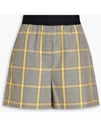 MSGM - Prince Of Wales Checked Crepe Shorts - Lyst