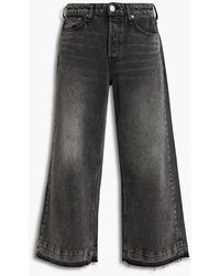 Rag & Bone - Maya hoch sitzende cropped jeans mit weitem bein in ausgewaschener optik - Lyst
