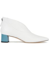 Emilio Pucci Two-tone Leather Ankle Boots - White