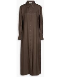 Rohe - Silk-Twill Maxi Shirt Dress - Lyst