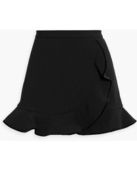 RED Valentino - Skirt-effect Ruffled Crepe Shorts - Lyst
