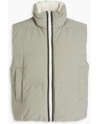 Brunello Cucinelli - Quilted Bead-embellished Shell Down Vest - Lyst