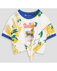 Dolce & Gabbana - Printed Cotton-Jersey T-Shirt - Lyst