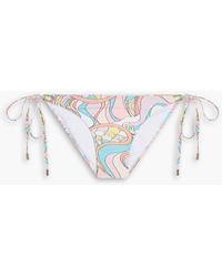 Melissa Odabash - Cancun Tie-Detailed Printed Bikini Briefs - Lyst