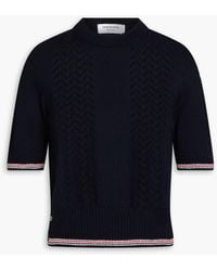 Thom Browne - Pointelle-knit Cotton Sweater - Lyst