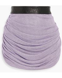Khaite - Dratton Draped Metallic Tulle Mini Skirt - Lyst
