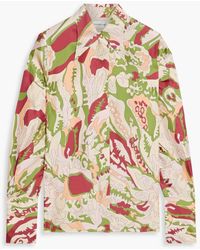 Victoria Beckham - Printed Silk-twill Shirt - Lyst