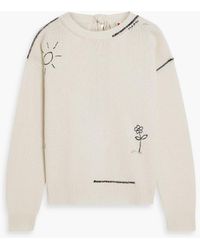 Marni - Open-back Embellished Cashmere Sweater - Lyst