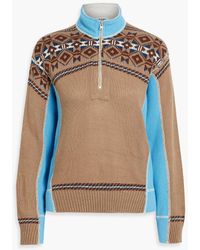RE/DONE - 80s Fair Isle Knitted Half-zip Sweater - Lyst