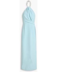 Solace London - Riva Crystal-embellished Crepe Halterneck Maxi Dress - Lyst