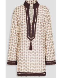 Tory Burch - Printed Cotton-voile Tunic - Lyst