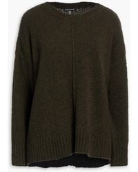 Eileen Fisher - Bouclé-Knit Cotton-Blend Sweater - Lyst