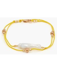 Zimmermann - Rose Gold-tone Faux Pearl Cord Wrap Bracelet - Lyst