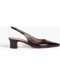 Mansur Gavriel - Patent-Leather Slingback Pumps - Lyst