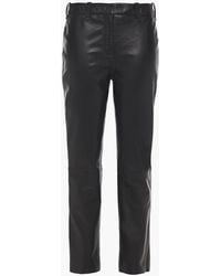 Muubaa Leather Slim-leg Pants - Black