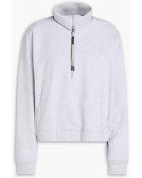 Brunello Cucinelli - French Cotton-Blend Terry Half-Zip Sweatshirt - Lyst