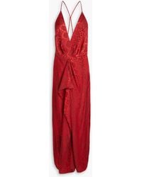 Jonathan Simkhai - Giana robe aus glänzendem jacquard mit rüschen - Lyst