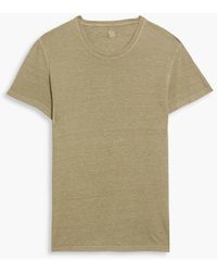 120% Lino - Linen And Cotton-blend Jersey T-shirt - Lyst