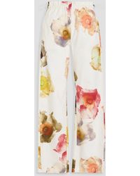Stine Goya - Carola Floral-Print Cotton-Twill Straight-Leg Pants - Lyst