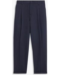 120% Lino - Tapered Cropped Linen And Cotton-blend Twill Pants - Lyst