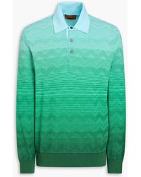 Missoni - Dégradé Crochet-Knit Cotton Polo Shirt - Lyst