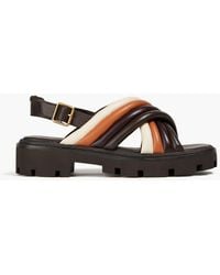 Tory Burch - Quilted Leather Slingback Sandals - Lyst