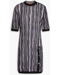 Missoni - Sequin-embellished Striped Crochet-knit Mini Dress - Lyst
