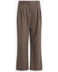 Loulou de Saison - Tara Wool-Blend Straight-Leg Pants - Lyst